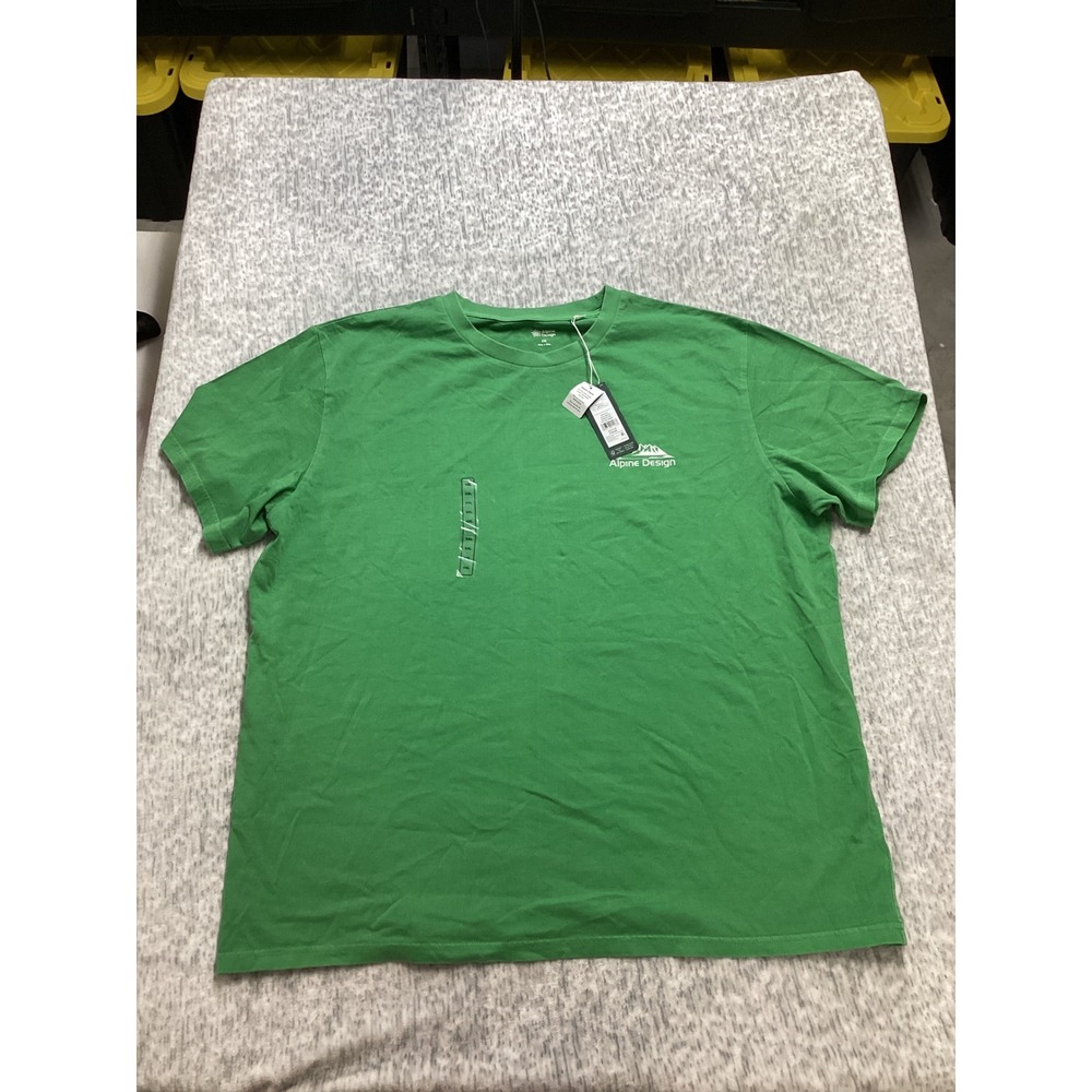 Alpine Design Mens‎ XXL Hike SS Graphic Tee Nature Green Organic Cotton ADM24100